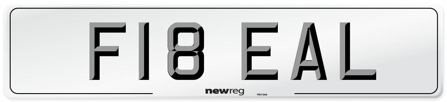 F18 EAL Number Plate from New Reg
